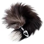 Анальная пробка Metal By Toyfa с хвостом черно-бурой лисы
