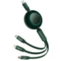 Кабель Baseus Cable USB-C to Micro USB/Lightning/Type-C Bright Mirror 2 Series 100W 1.1m Green (CAMJ010206)