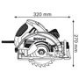 Дискова пила Bosch GKS 65 GCE (0601668900): Потужність, Вт 1800 Вт