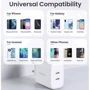 Зарядное устройство Ugreen Wall Charger 2xUSB-C CD243 40W White (10343) фото 5
