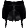 Шортики Noir Handmade F325 Glam suspender wetlook and vinyl shorts Вlack, 3XL
