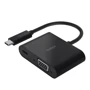 Адаптер Belkin Adapter USB-C to VGA 60W PD + USB-C Black (AVC001BTBK)