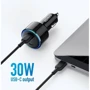 Зарядний пристрій ANKER USB-С Car Charge PowerDrive + III Duo - 30W PD + 18W USB-C Black (A2725H11): Кабель в комплекті Відсутнє