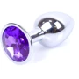 Анальная пробка Boss Series - Jewellery Silver PLUG Purple S (BS6400009)