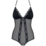 Прозрачное боди с пикантным вырезом Obsessive 841-TED-1 black S/M
