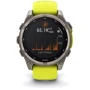 Смарт-часы Garmin Fenix 8 Solar 47mm Sapphire Titanium with Amp Yellow/Graphite Silicone Band (010-02906-21): Дисплей 1.3" (260x260) / Sapphire Crystal