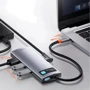 Адаптер Baseus Adapter USB-C to 3xUSB 3.0+HDMI+USB-C PD Gray (WKWG020013) фото 5