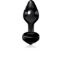 Pipedream Icicles No.44 - скляна анальна пробка, 6,5х2,5 см, чорний