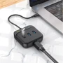 Адаптер Hoco Adapter HB35 USB-C to 3xUSB3.0+RJ45 Black (6931474799005) фото 6