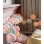 Гирлянда Cotton ball lights на 10 шаров 2,7м, Pastel: Длина, м 2.7
