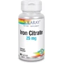 Solaray Iron citrate, 25 mg, 60 Vegetarian Capsules (SOR-46103)