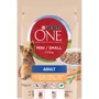 Влажный корм Purina ONE mini Adult для собак c курицей, морковью и зеленой фасолью в подливе 20x100 г
