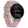 Смарт-часы Garmin Venu 3S Soft Gold Stainless Steel Bezel with Dust Rose Case and Silicone Band (010-02785-03): Время работы до 14 дней