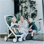 Прогулянкова коляска Greentom Classic Sage-White (8719323770836): Матеріал коліс резина