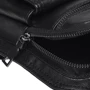 Мужская сумка-слинг Borsa Leather черная (k1320-black): Застежка Молния
