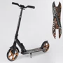 Самокат дитячий Best Scooter з PU колесами, затискачем керма і 1 амортизатором Black / Orange (88917)