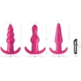Набор анальных пробок с вибропулей Frisky Thrill Trio Pink Vibrating Plug Set