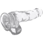 Прозрачный фаллоимитатор с мошонкой XRAY, 18.5 см