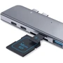 Адаптер Xiaomi Adapter Hagibis Dual USB-C to HDMI + 2хUSB-C + SD + 2xUSB3.0 Silver (04214): Додаткові роз'єми SD+TF Card, USB OTG, USB-C, HDMI