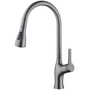 Смеситель для кухни Lefton Copper Kitchen Pull-Down Faucet with 3 Water Outlet Modes-KF2203 Grey
