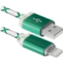 Кабель Defender LED backlight USB Cable to Lightning 2.1A 1m Green (87553)