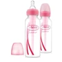 Детская бутылочка для кормления Dr.Brown's с узким горлышком, 250 мл, розовый, 2 шт. в упаковке (SB82305-ESX)