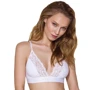 Эластичный топ с кружевом Passion PS001 TOP white, size M