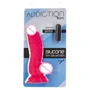 Ребристый фаллоимитатор на присоске ADDICTION - Tom 7″ Dildo With Balls - Pink + вибропуля