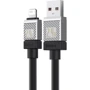 Кабель Baseus USB Cable to Lightning CoolPlay Series Fast Charging 2.4A 2m Black (CAKW000501) фото 3