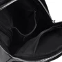 Чоловіча сумка-слінг Borsa Leather чорна (k16603-black): Застібка Блискавка