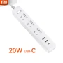 Подовжувач Mi Power Strip 2A1C (3 розетки + 2 USB-port + USB-C) 20W White (XMCXB05QM) (Розумне освітлення, розетки та вимикачі)(79006468) Stylus approved