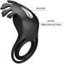 Ерекційне віброкільце LYBAILE Pretty Love - Vibration Penis Ring Ruben Black (BI-210311-1)