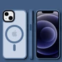Чехол для iPhone Mobile Case TPU+PC Metal Buttons with MagSafe Colorful Light Blue for iPhone 13: Цвет голубой