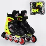 Роликовые коньки Best Roller Black-Light green (98909): Цвет желтый