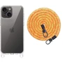 Чохол для iPhone Epic TPU Transparent with Straps Orange/White for iPhone 15