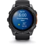 Смарт-часы Garmin Fenix 8 AMOLED 51mm Slate Grey with Black Silicone Band (010-02905-00): Время работы до 29 дней