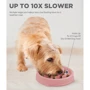 Миска-лабіринт для собак Outward Hound Fun Feeder Хвиля маленька рожева (oh69754): Розміри 14.6х2.5х14.6 см