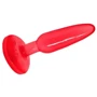 Анальная пробка на присоске Butt plug, BI-017001 Red