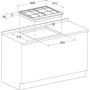 Варочная поверхность Whirlpool GMT 6422 OW: Размеры для встраивания (ШxГ) 55.5x47.5 см