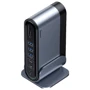 Адаптер Baseus Adapter USB-C to 2xUSB-C+2xUSB2.0+3xUSB3.0+HDMI+RJ45+3.5mm+VGA+SD Dark Gray (CAHUB-BG0G): Цвет серый