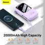 Зовнішній акумулятор Baseus Power Bank 20000mAh з USB-C Cable Q Pow Display 22.5W Purple (PPQD-I05) фото 12