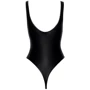 Боди Noir Handmade F244 Powerwetlook body with high cut bottom hem Black, M