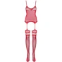 Бодистокинг Obsessive Bodystocking F214 red S/M/L