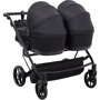 Коляска универсальная для двойни 2 в 1 Adamex Leo Duo Tip TK-53 черный (681139): Ширина шасси 85 см