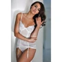 Комплект SoftLine - Claire, корсет + стринги, М (white)