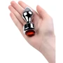 Анальная пробка с кристаллом Metal By Toyfa Silver anal plug