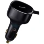 Зарядний пристрій Baseus Car Charger Retractable USB-C+Lightning 30W Black (CGTX000001): Особливості Быстрая зарядка, USB-C