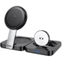 Зарядний пристрій Hoco Wireless Charger CQ11 Ingenious 3in1 Folding Black для iPhone 16 I 15 I 14 I 13 I 12 series, Apple Watch and Apple AirPods: Особливості Power Delivery (PD), Быстрая зарядка, MagSafe