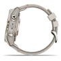 Смарт-часы Garmin Fenix 7S Pro Sapphire Solar Soft Gold with Limestone Leather Band (010-02776-30): Материал ремешка силикон