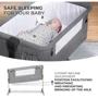 Приставная кроватка-люлька Kinderkraft Neste Grow Light Grey Full Wood (KCNEGR00LGR000W) фото 10